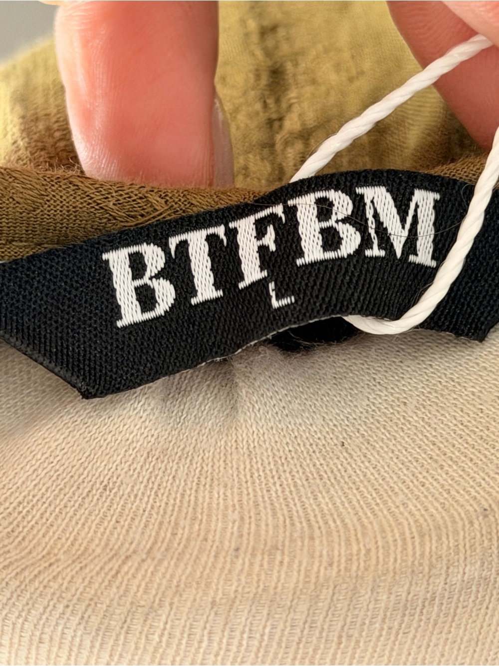 BTFBM Olive Green Tiered Midi Dress NWT Large - Picture 5 of 5